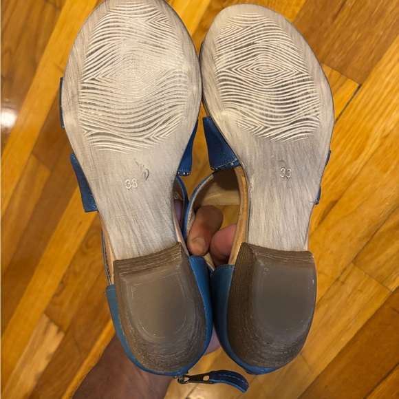 Miz Mooz Blue Heeled Boots - Picture 9 of 10